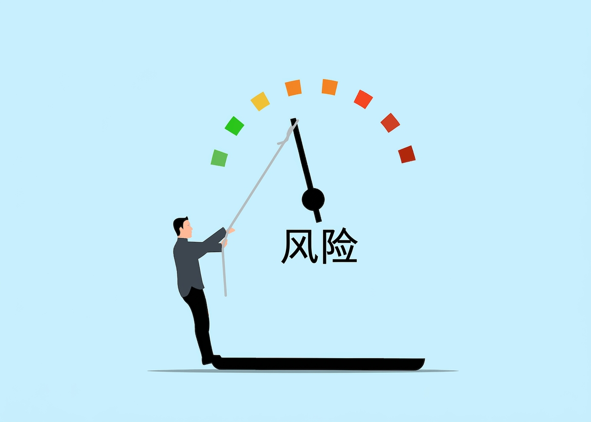 风险仪表的卡通图