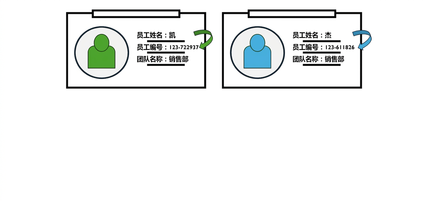 员工工牌展示函数依赖