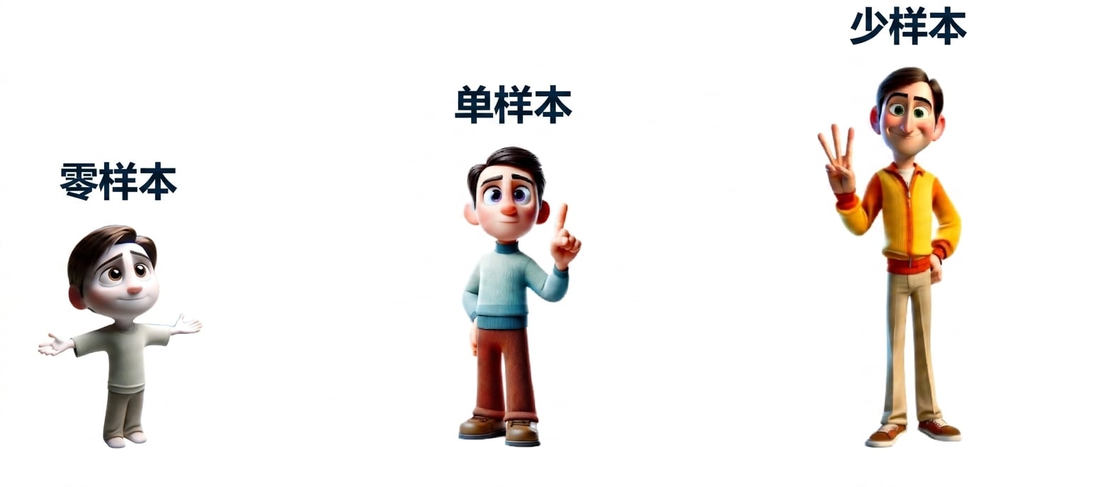 卡通插画：同一人从少年到青年再到成年