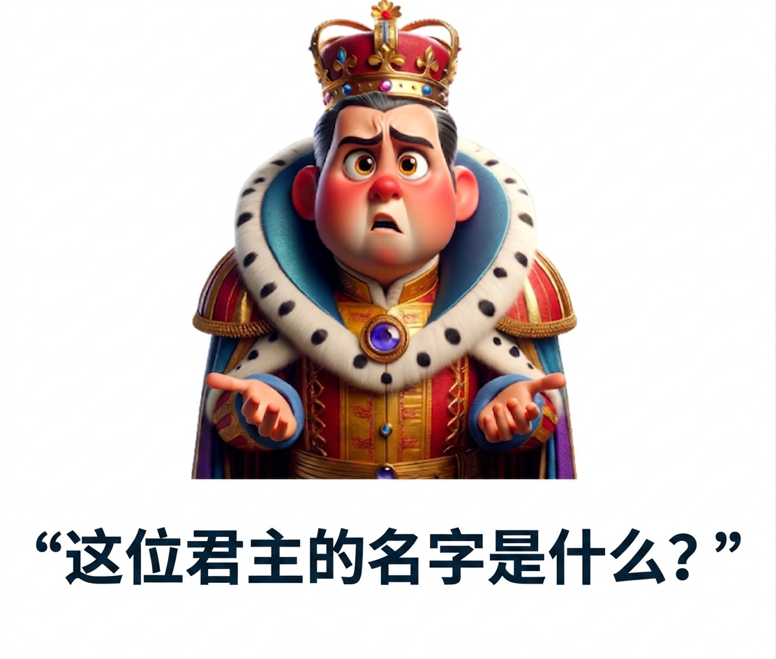 一位困惑的君主，问题为"这位君主叫什么名字"