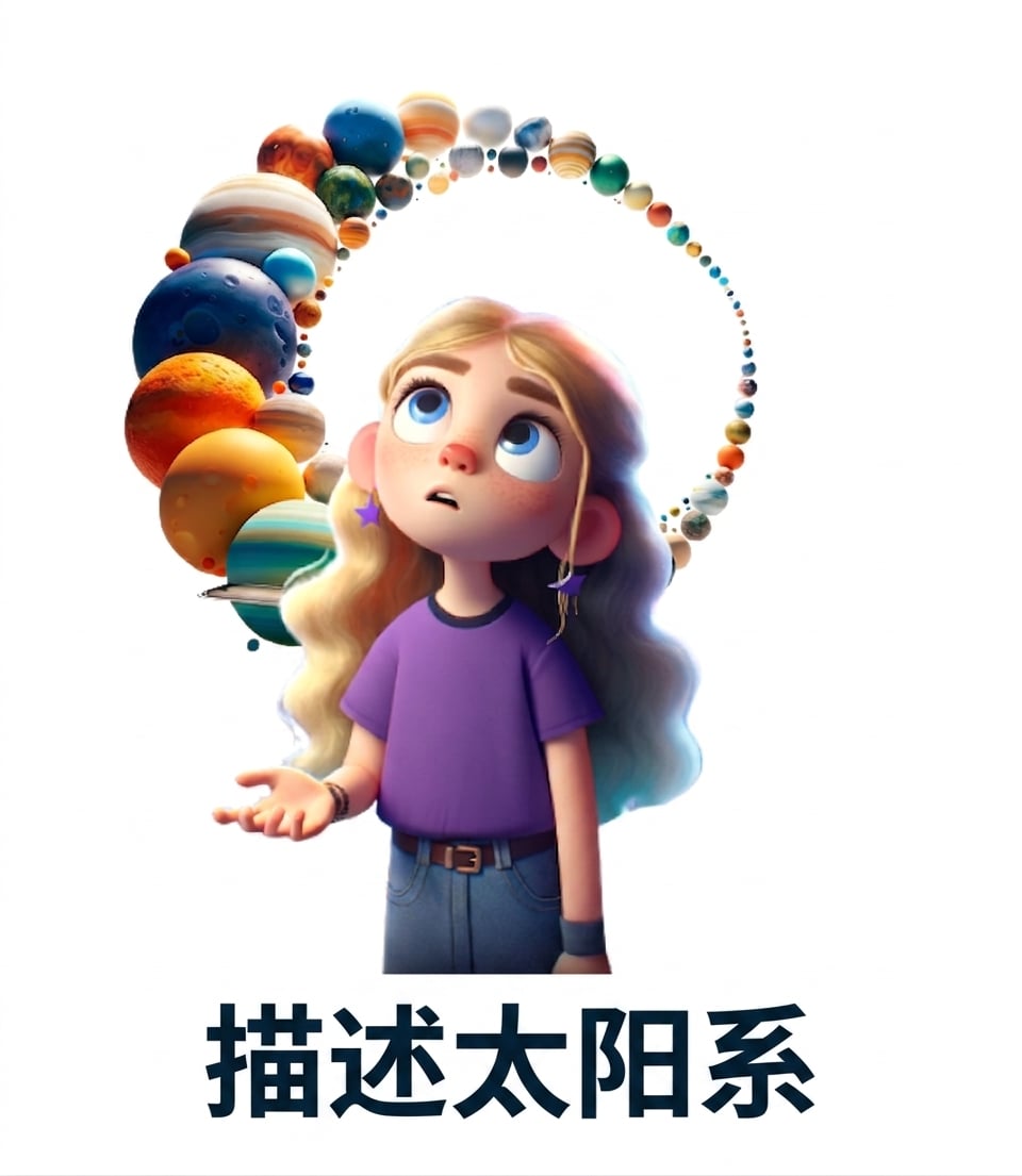年轻人使用提示词"描述太阳系"