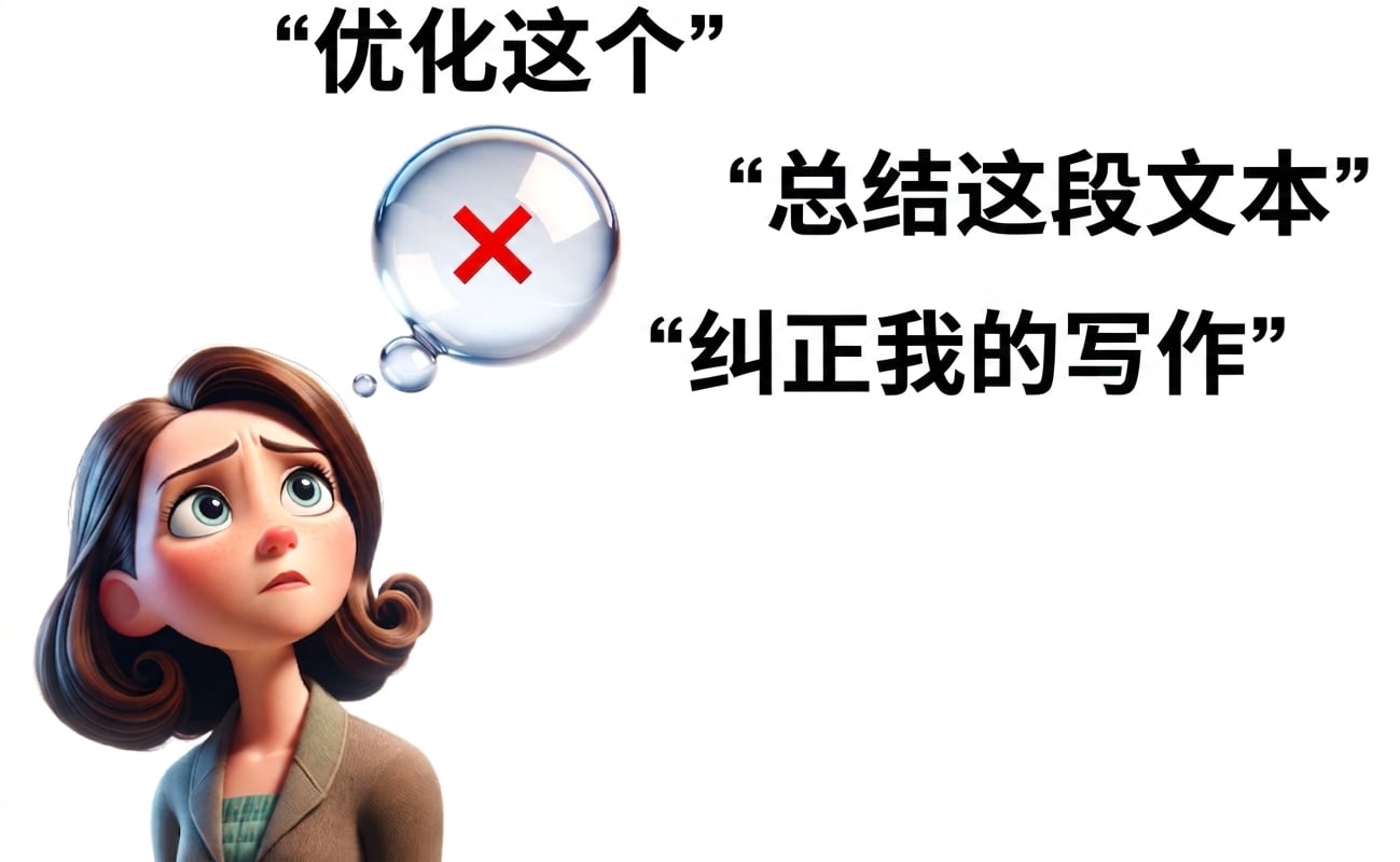一个人，带有思考气泡