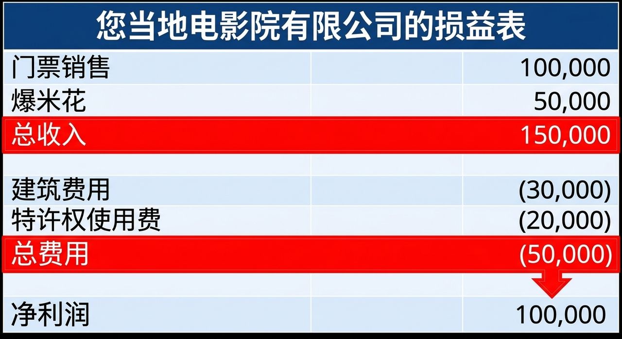 利润表：净利润计算高亮