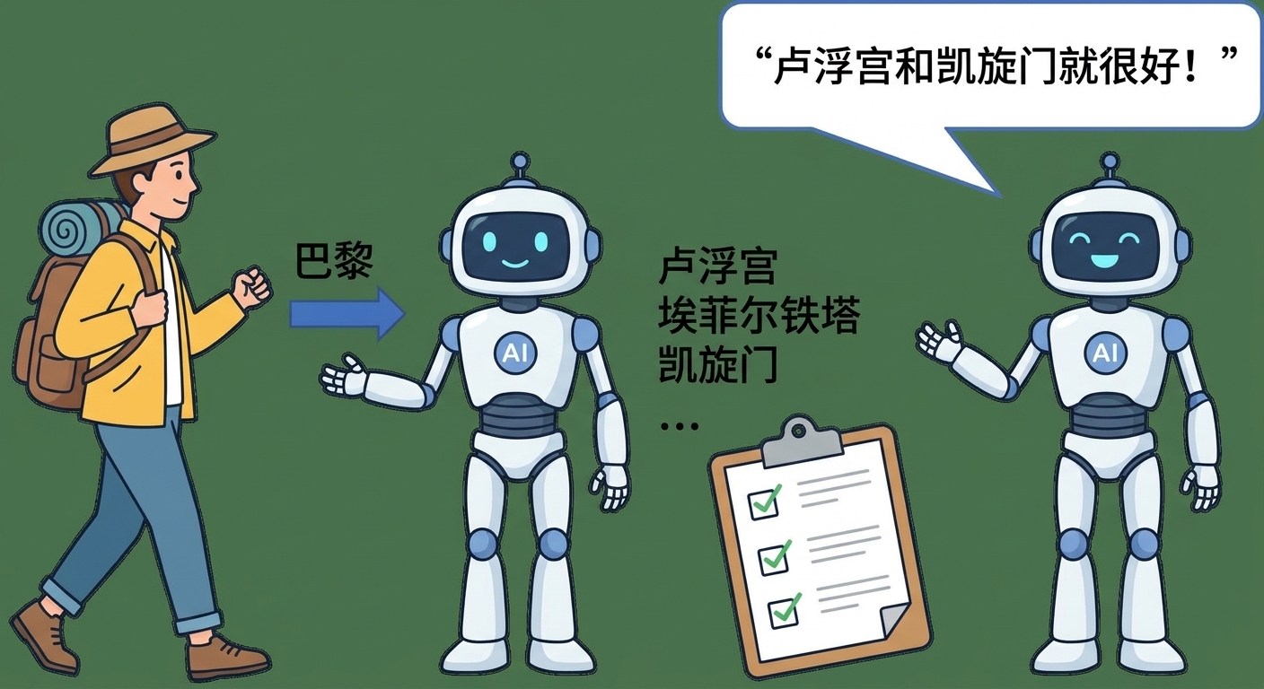 AI 旅行指南为所选活动生成行程。