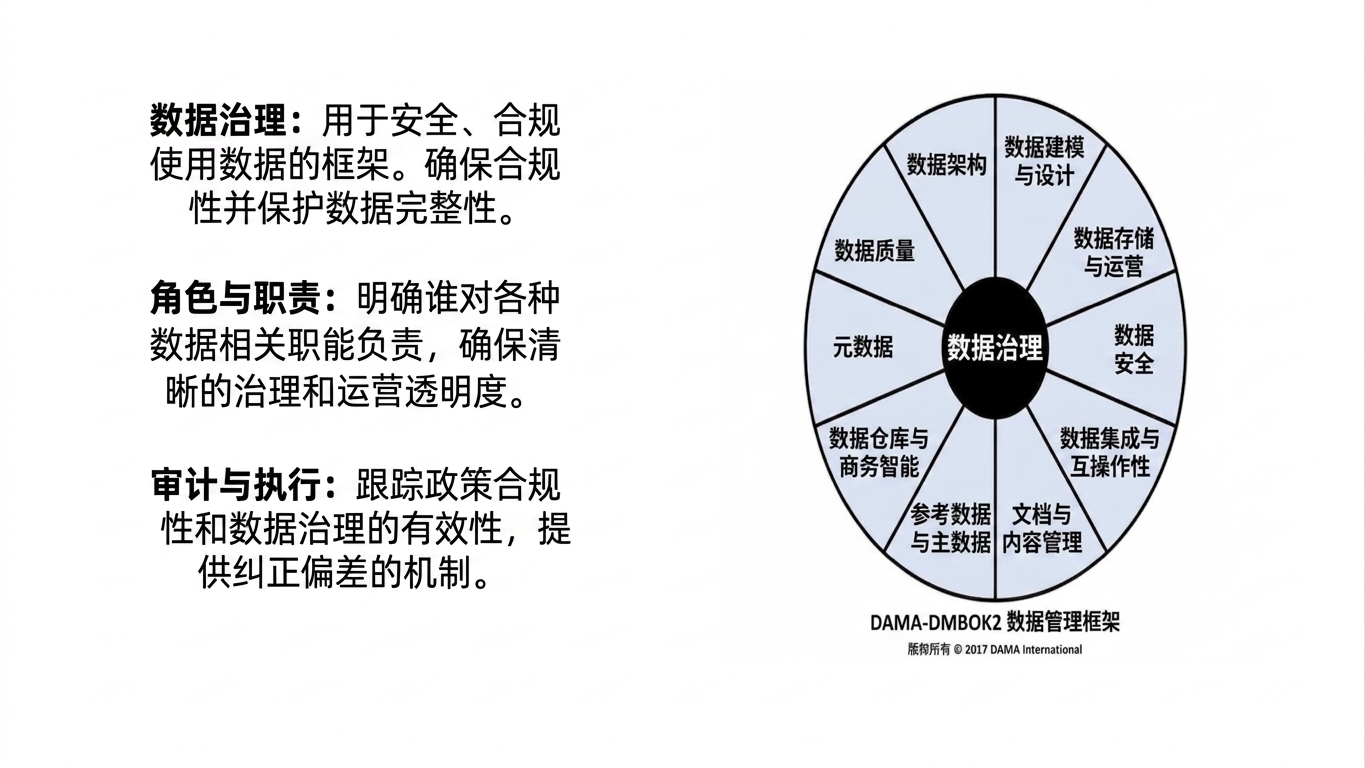 展示数据治理要素的轮盘