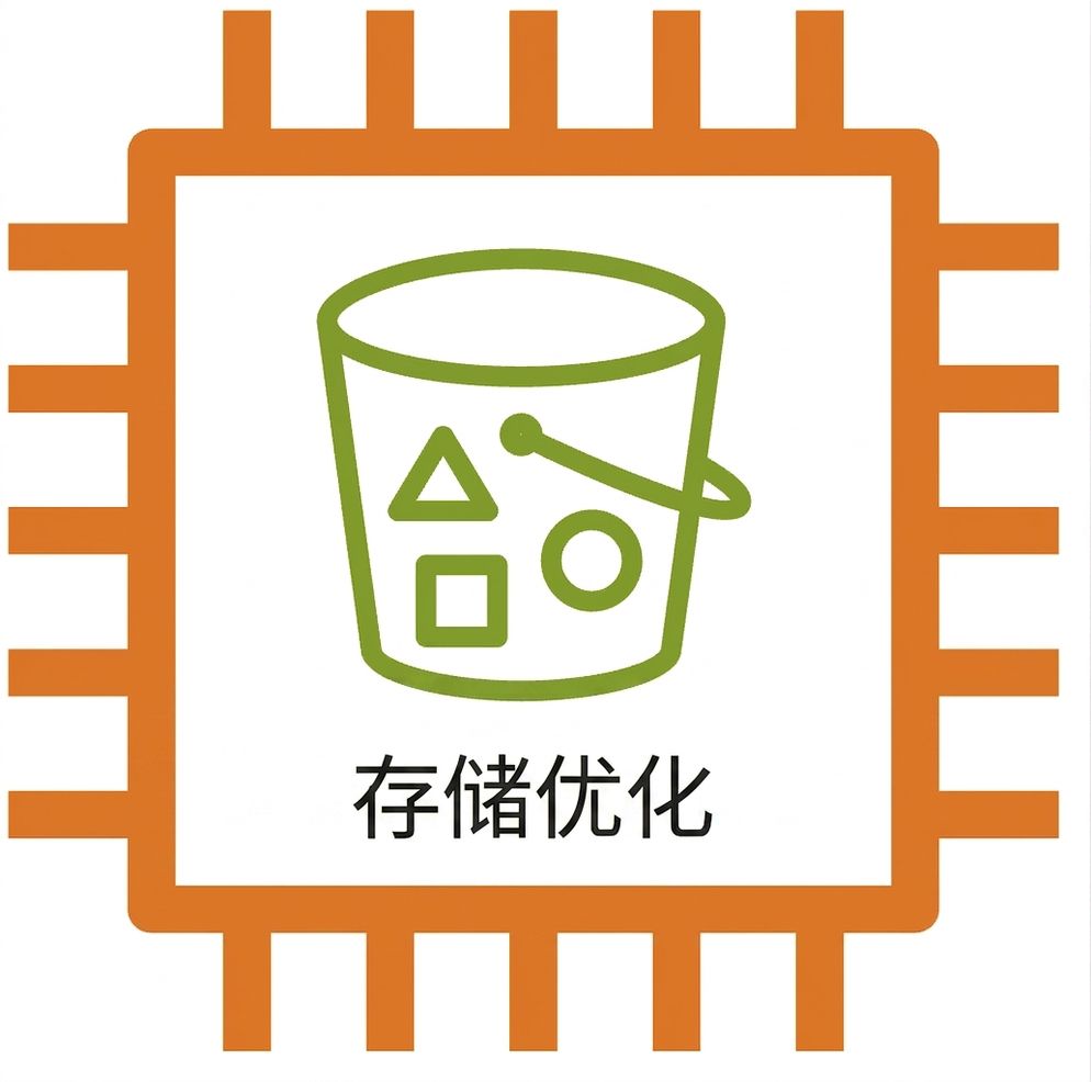 显示存储优化型实例的 EC2 图标。