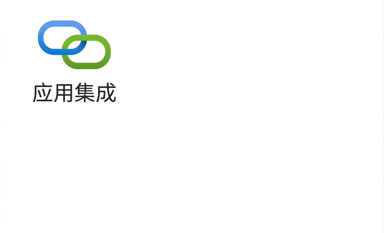 显示应用程序集成的图标。