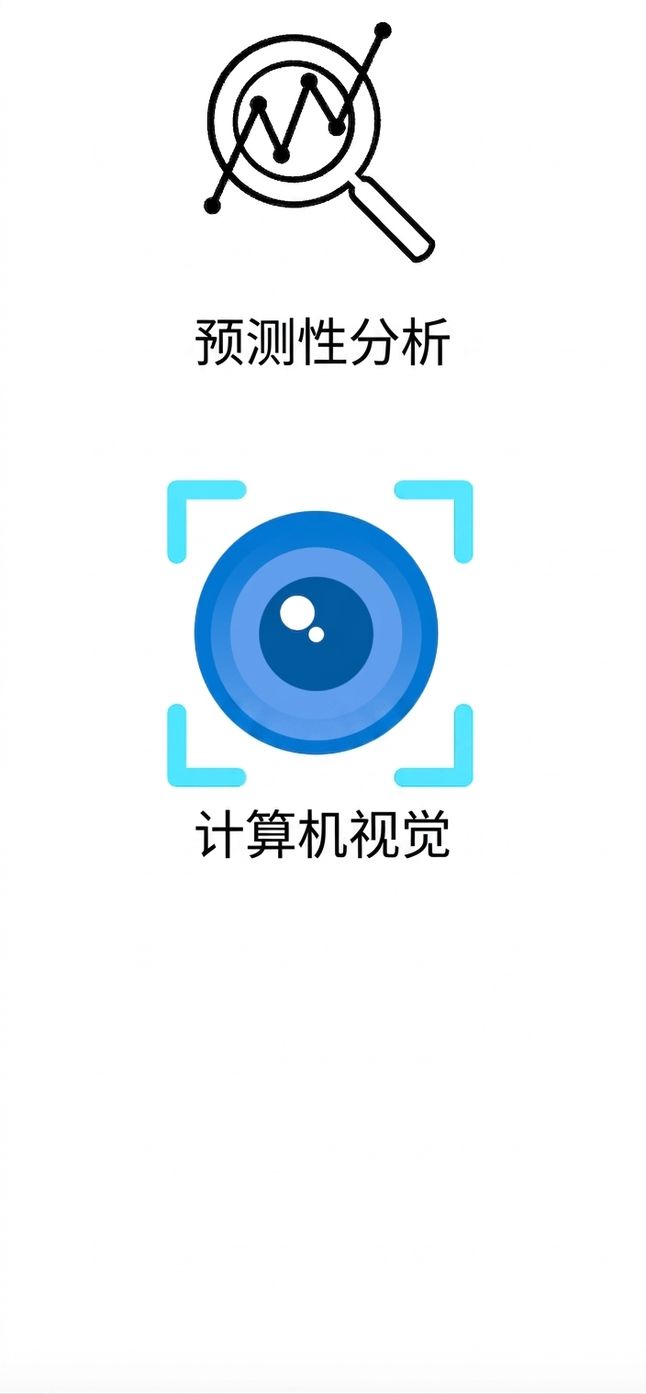 展示计算机视觉的图标。