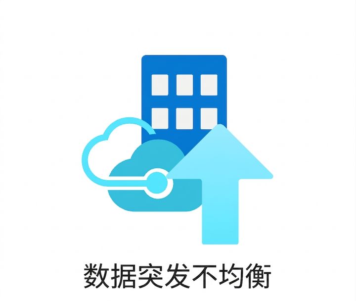 显示不均匀数据突发的图标。