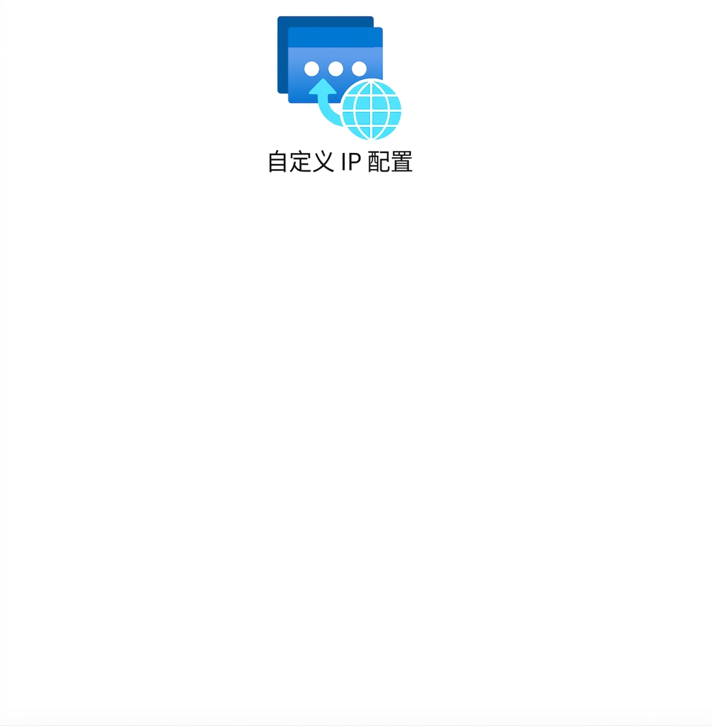显示自定义 IP 配置的图标。