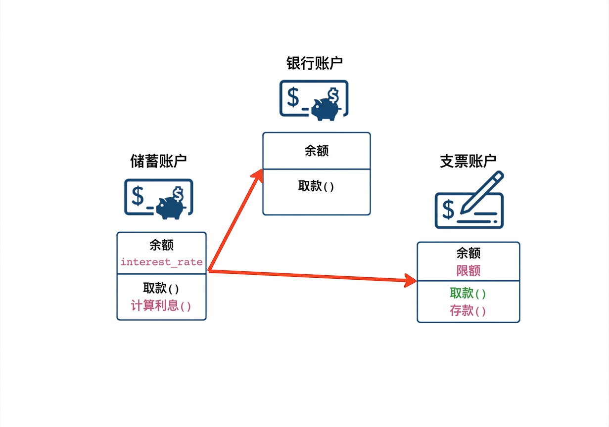 银行账户类的层级结构