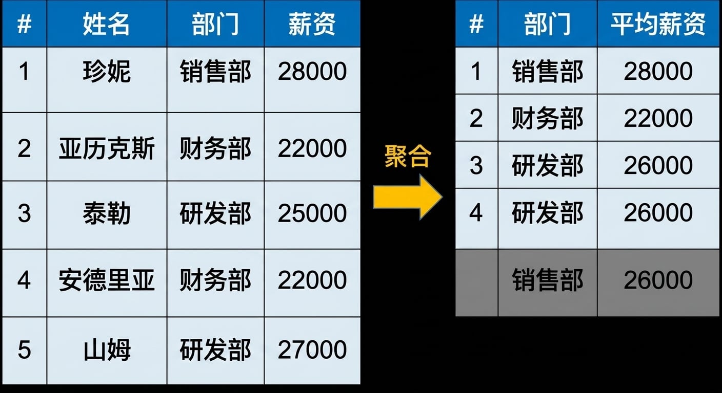 按部门的平均薪资