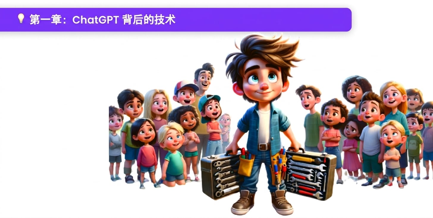 一个人手持工具，周围人注视的插图