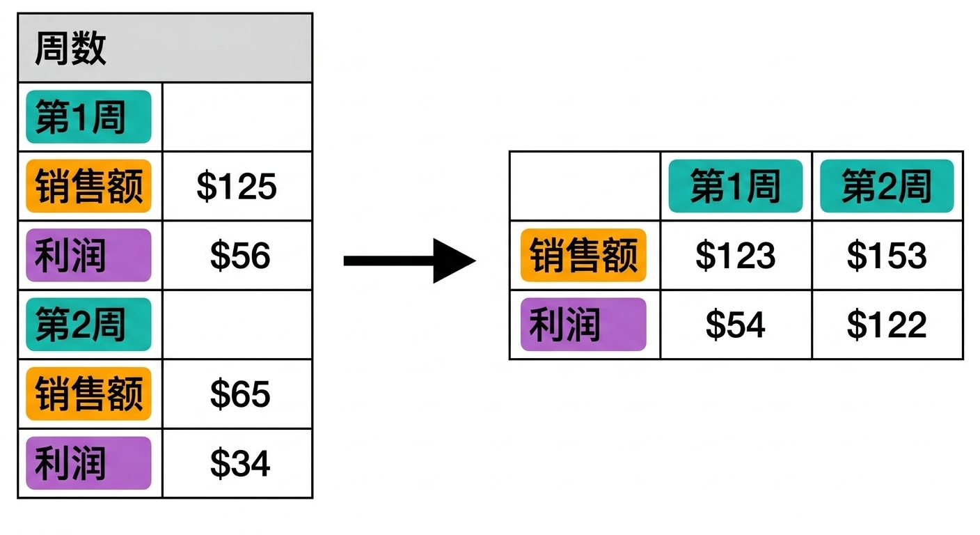 嵌套表及其转换示例