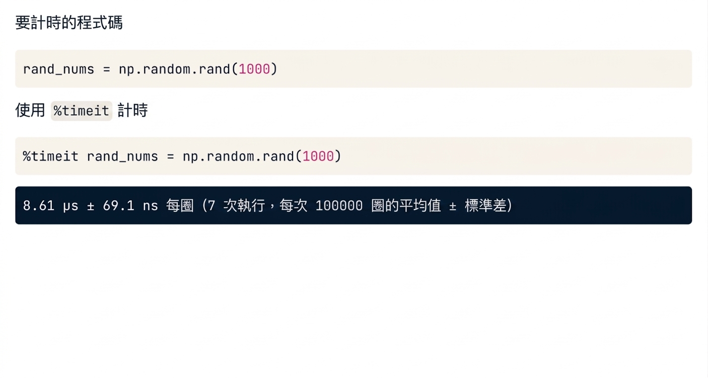 alt="magic 指令 timeit 的輸出"