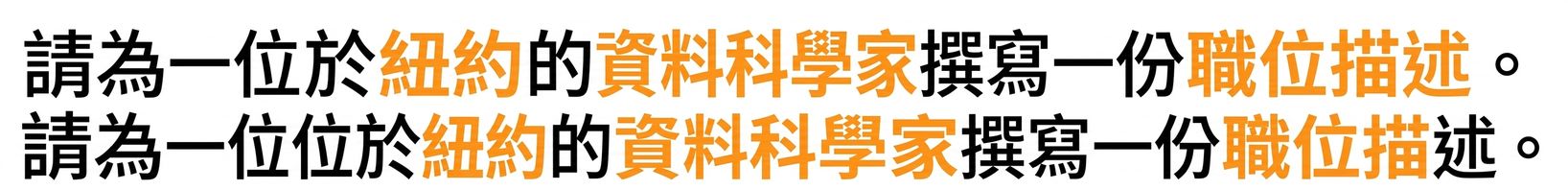 已標示職缺說明、資料科學家與紐約，ChatGPT 正在辨識提示主題。