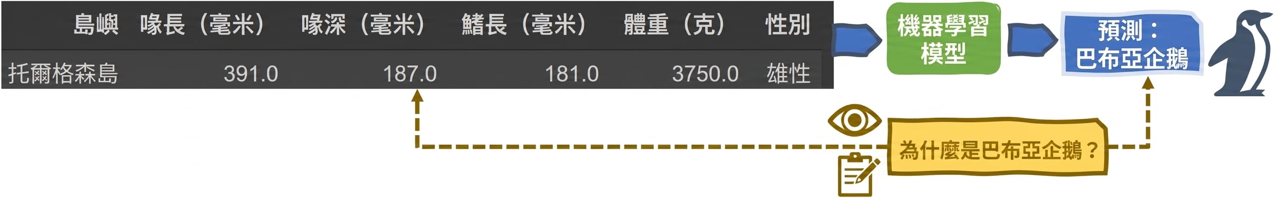 機器學習企鵝分類器的可解釋性