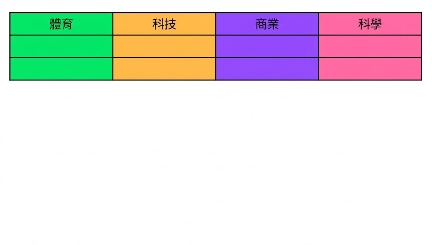 可用來將文章分類的主題表。
