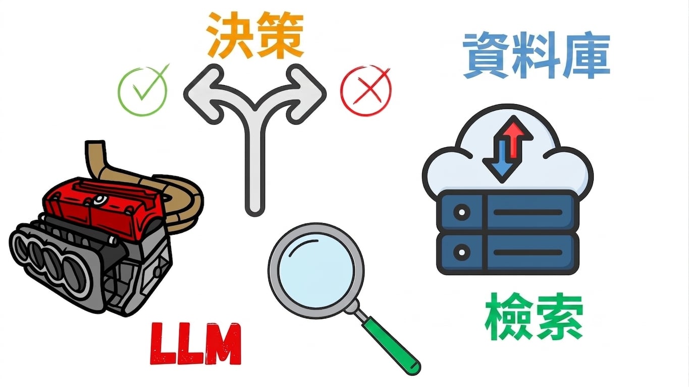 放大鏡,代表資訊的搜尋與擷取。
