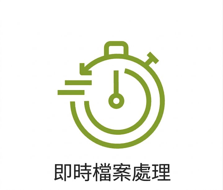 顯示即時處理的圖示。