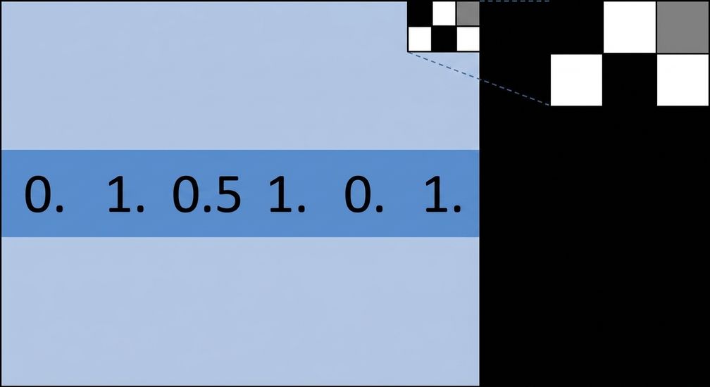 代表 2×3 像素影像的 nmf.components_ 其中一列