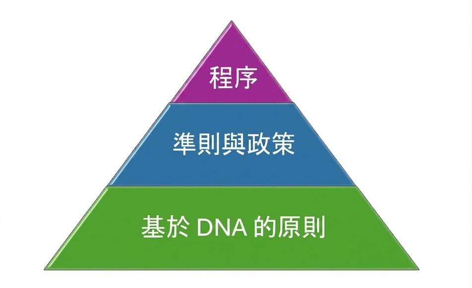 含 3 層的金字塔圖