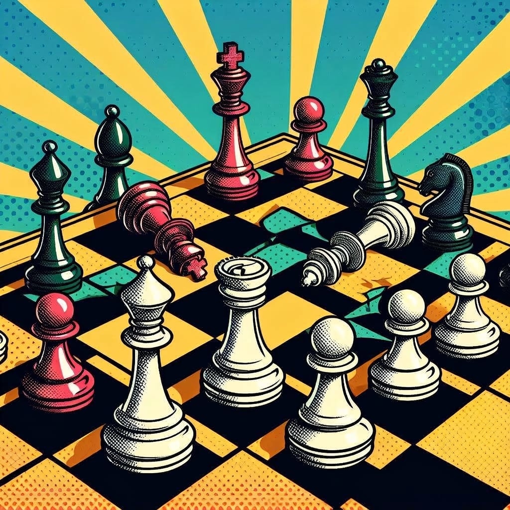 棋盤：模型風險示意