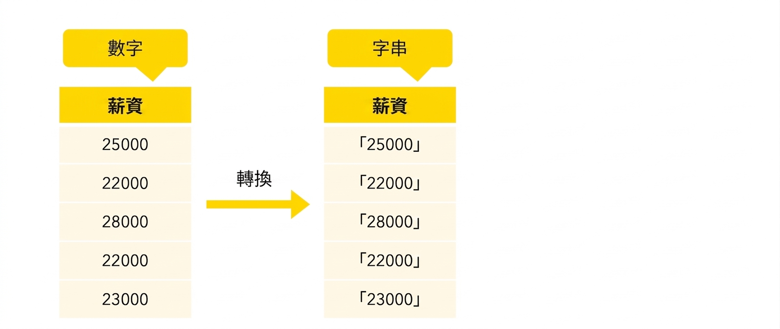 欄位字串型別
