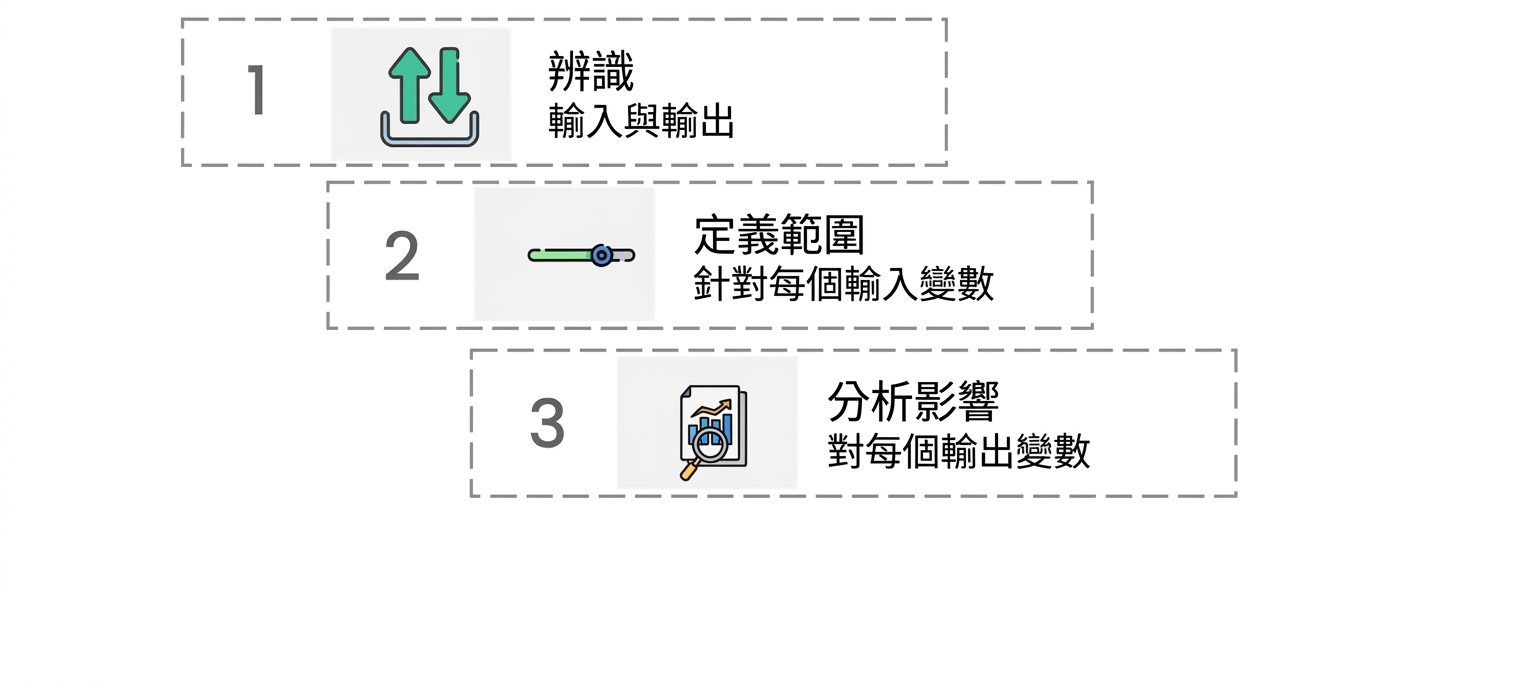 圖示:放大鏡覆蓋在含長條圖的文件疊上