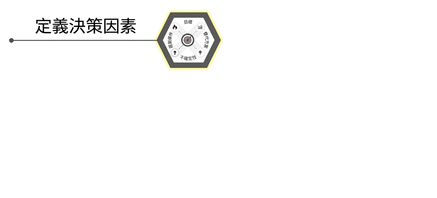 代表決策要素的圖示