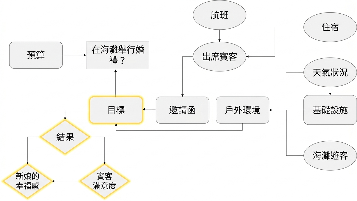 一張影響圖,目標以黃色標示的矩形呈現