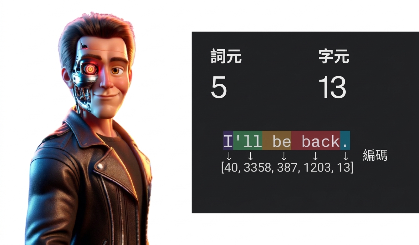 外貌類似電影角色 Terminator 的男子插圖