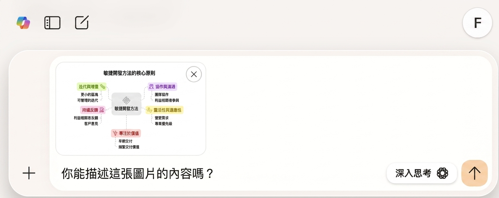 提示為：「Can you describe the content of this image?」