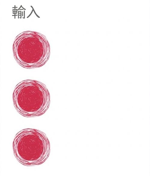代表神經網路輸入的三個節點