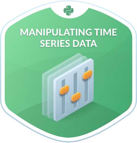 Manipulating Time Series Data in Python from Datacamp | Course by Edvicer