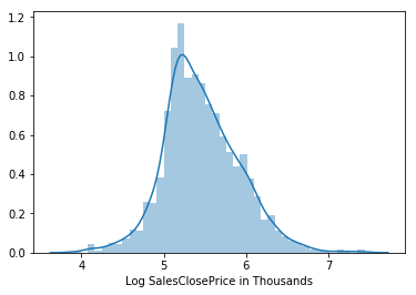 Log Scaled Dist Plot