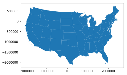 A map of the continental United States.
