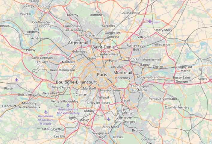 street map of paris