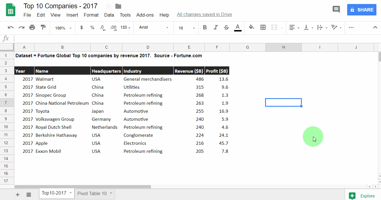 PivotTableCreation