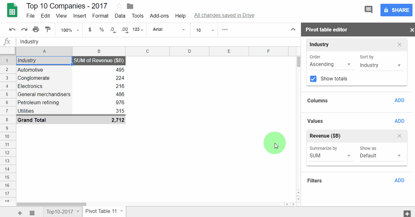 PivotTableValues