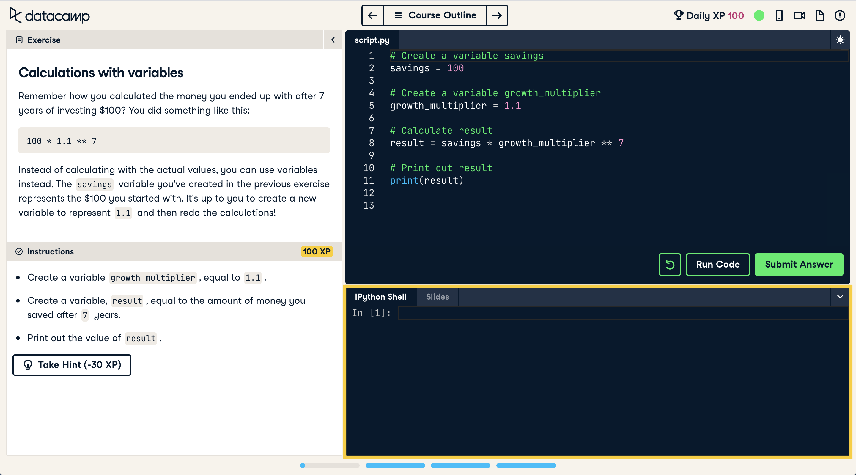 Datacamp Python Review