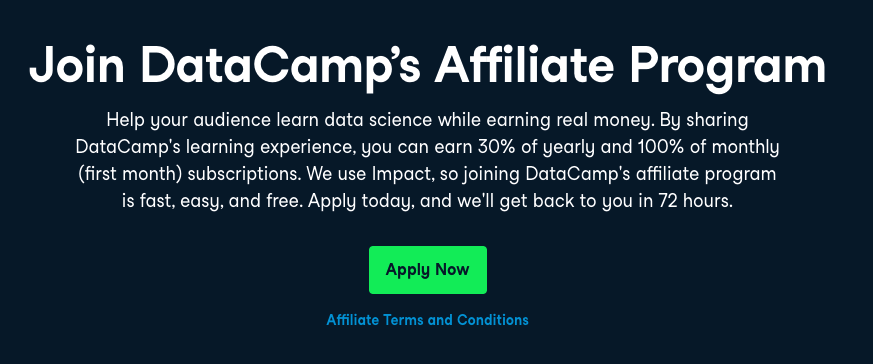 DataCamp affiliate program overview