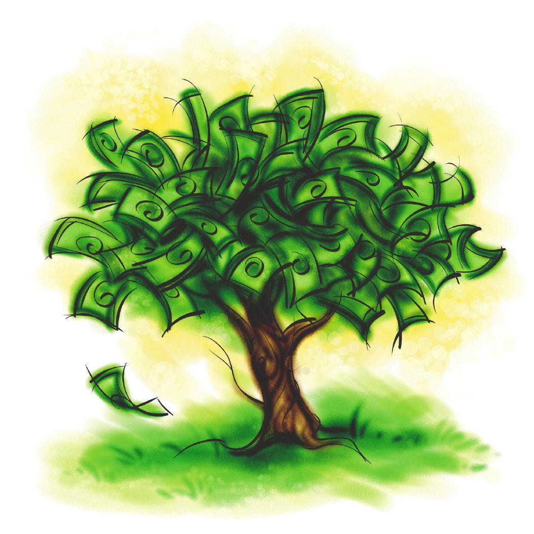 Graphic of a money tree