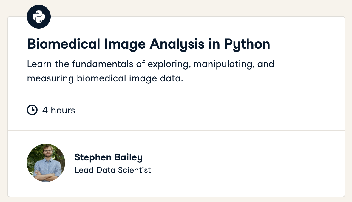 Biomedical Image Analysis course