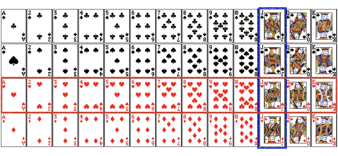 Jack or Heart from a deck of cards