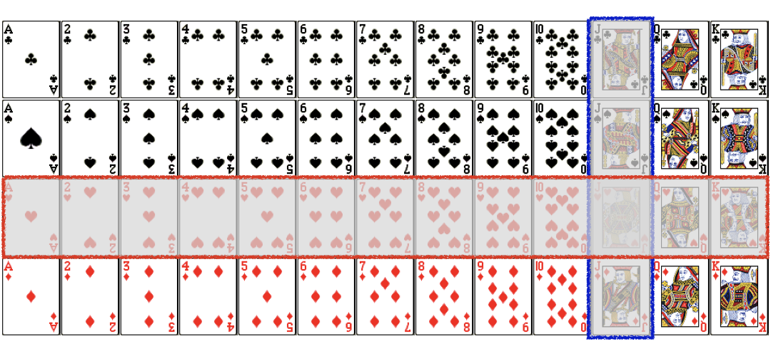 Jack or Heart from a deck of cards