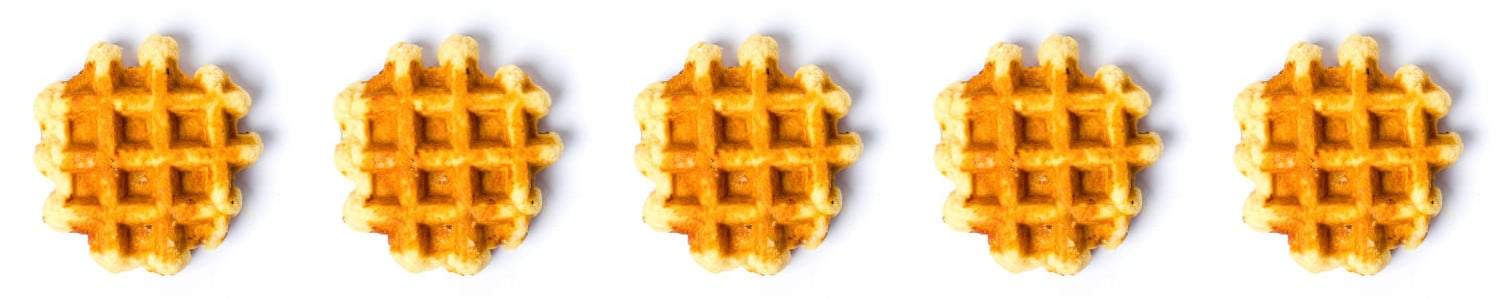 A collection of waffles.
