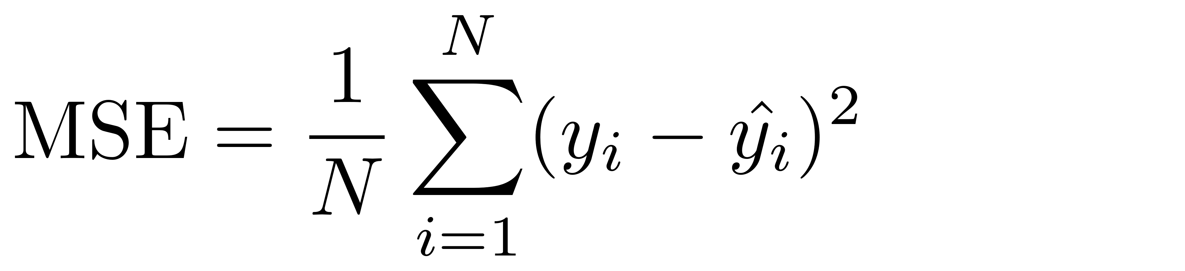 Mean Square Error loss function