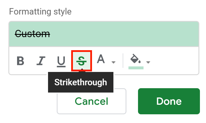 Strikethough