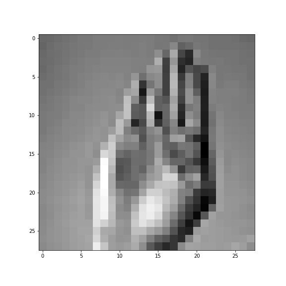 This image shows the sign language letter B.